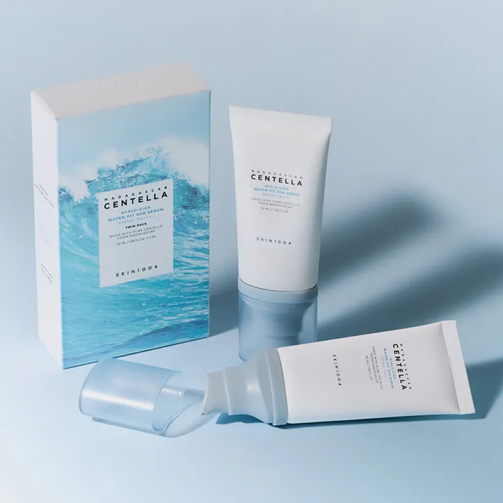 Madagascar Centella Hyalu-Cica Water-Fit Sun Serum Twin Pack