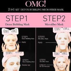 OMG! 2 in 1 KIT Detox Bubbling Microfiber Mask